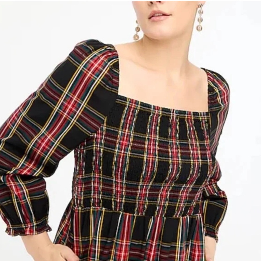 J. Crew Multicolor Plaid Dress - Size L